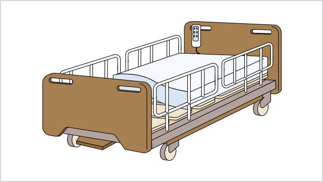 病院・施設タイプベッドイラスト