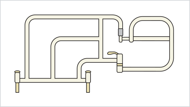 ベッド用グリップ（手すり）イラスト